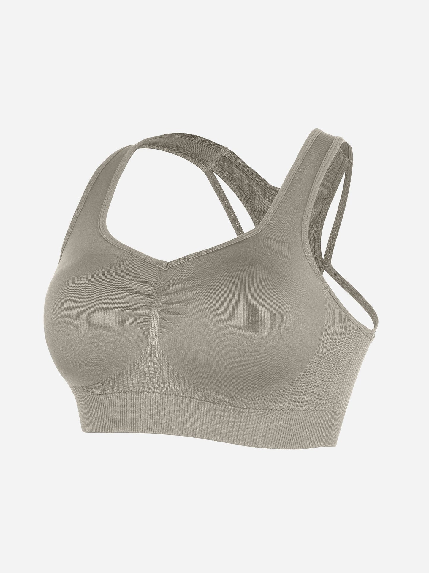 Feelingirl Seamless Racerback Sports Bra with Removable Pads and Support Fit