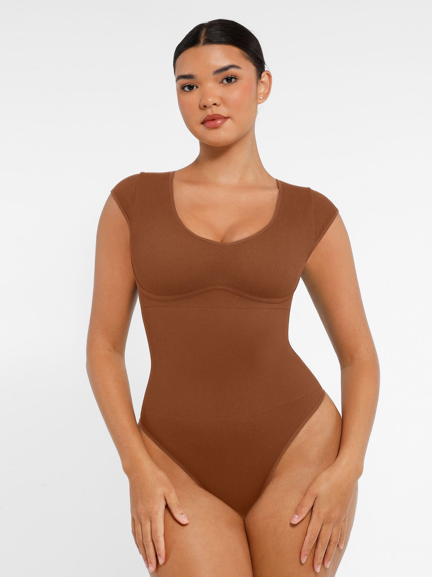 Feelingirl Bodysuit Tummy Control Shapewear Body Shaper Jumpsuit Top Going Out Shirt