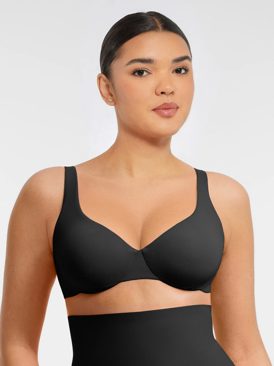 Feelingirl Adjustable Deep V-Neck Underwire Bra