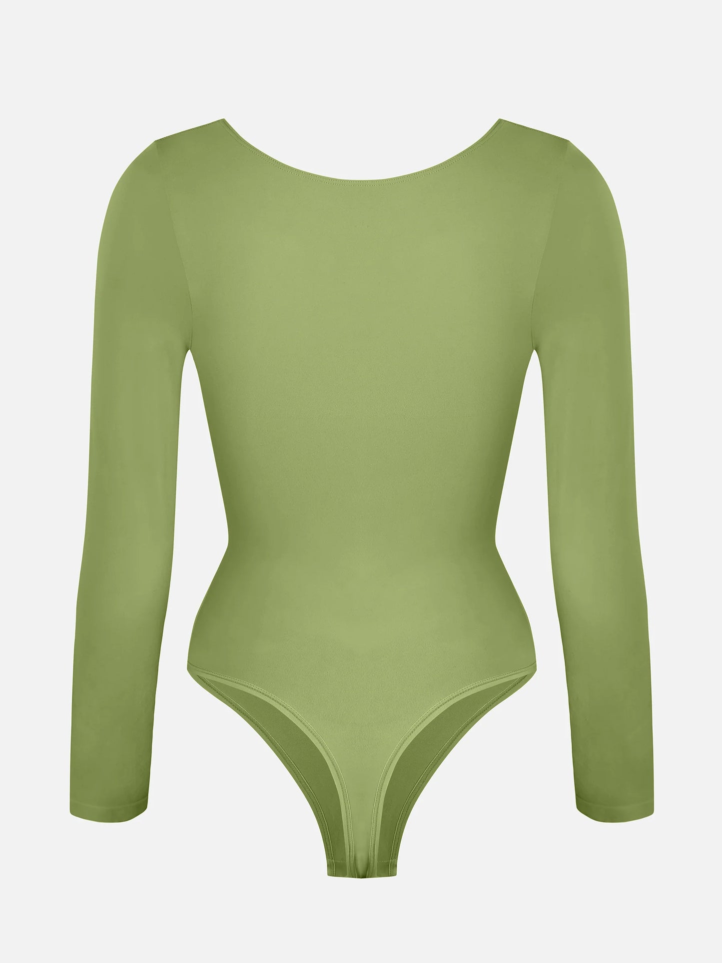 Feelingirl Seamless Long Sleeve Tummy Control Thong Bodysuit