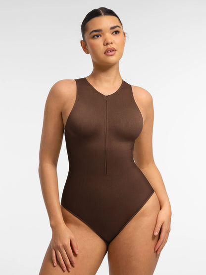 Feelingirl Seamless Tummy Control Invisible Zipper Shaping Bodysuit