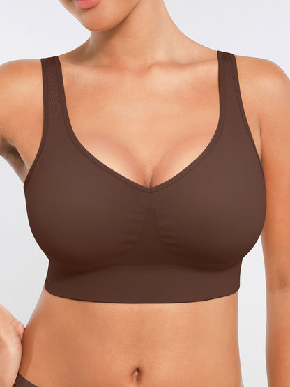 Feelingirl Seamless Comfort Bra with Smoothing Support and Adjustable Straps