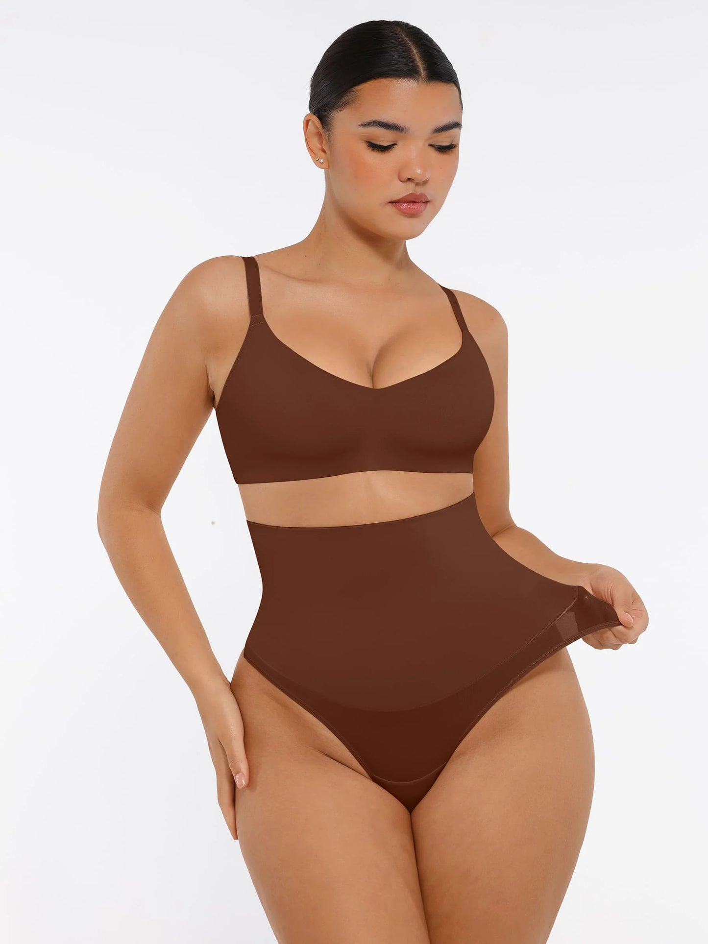 Feelingirl Mid-Waisted Thong Tummy Control Shaper Panties