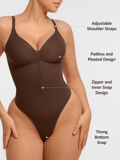 Feelingirl Tummy Control Seamless Zipper Shaping Bodysuit [BOGO]