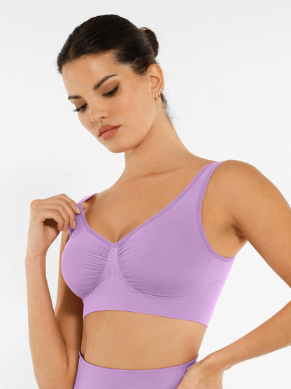 Feelingirl No Underwire Wide Straps Everyday Bra Bundle