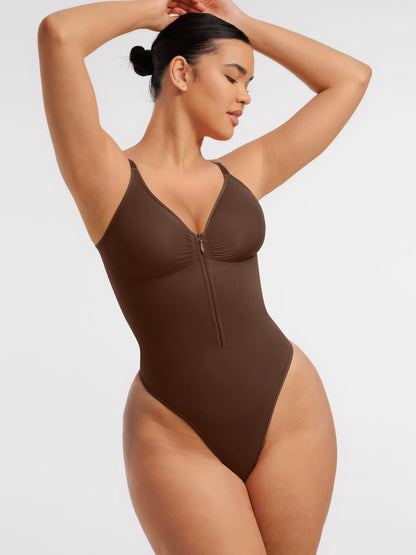 Feelingirl Tummy Control Seamless Zipper Shaping Bodysuit [BOGO]