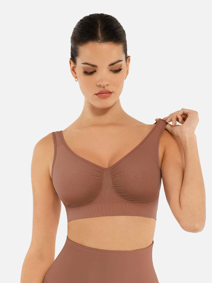 Feelingirl No Underwire Wide Straps Everyday Bra Bundle
