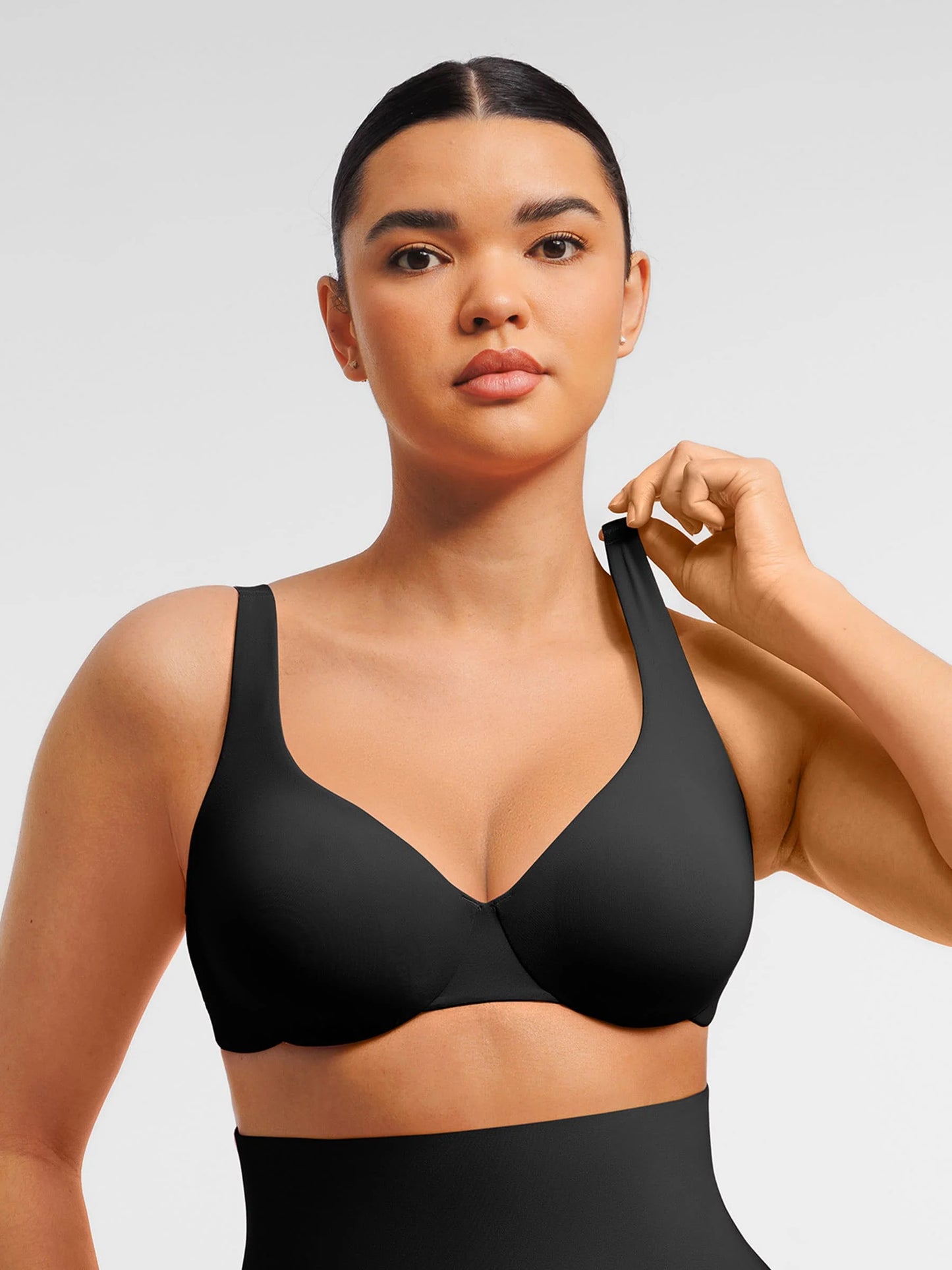 Feelingirl Adjustable Deep V-Neck Underwire Bra