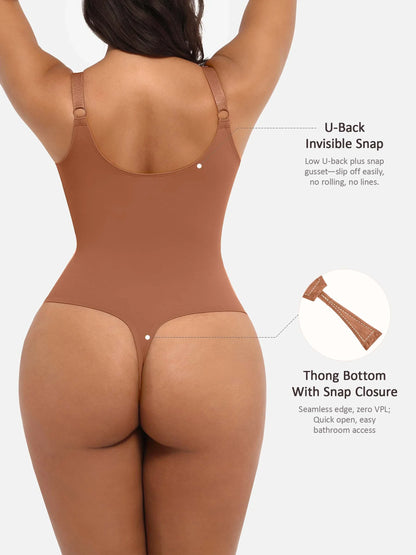 Feelingirl Deep V Neck Tummy Control Shapewear Bodysuit