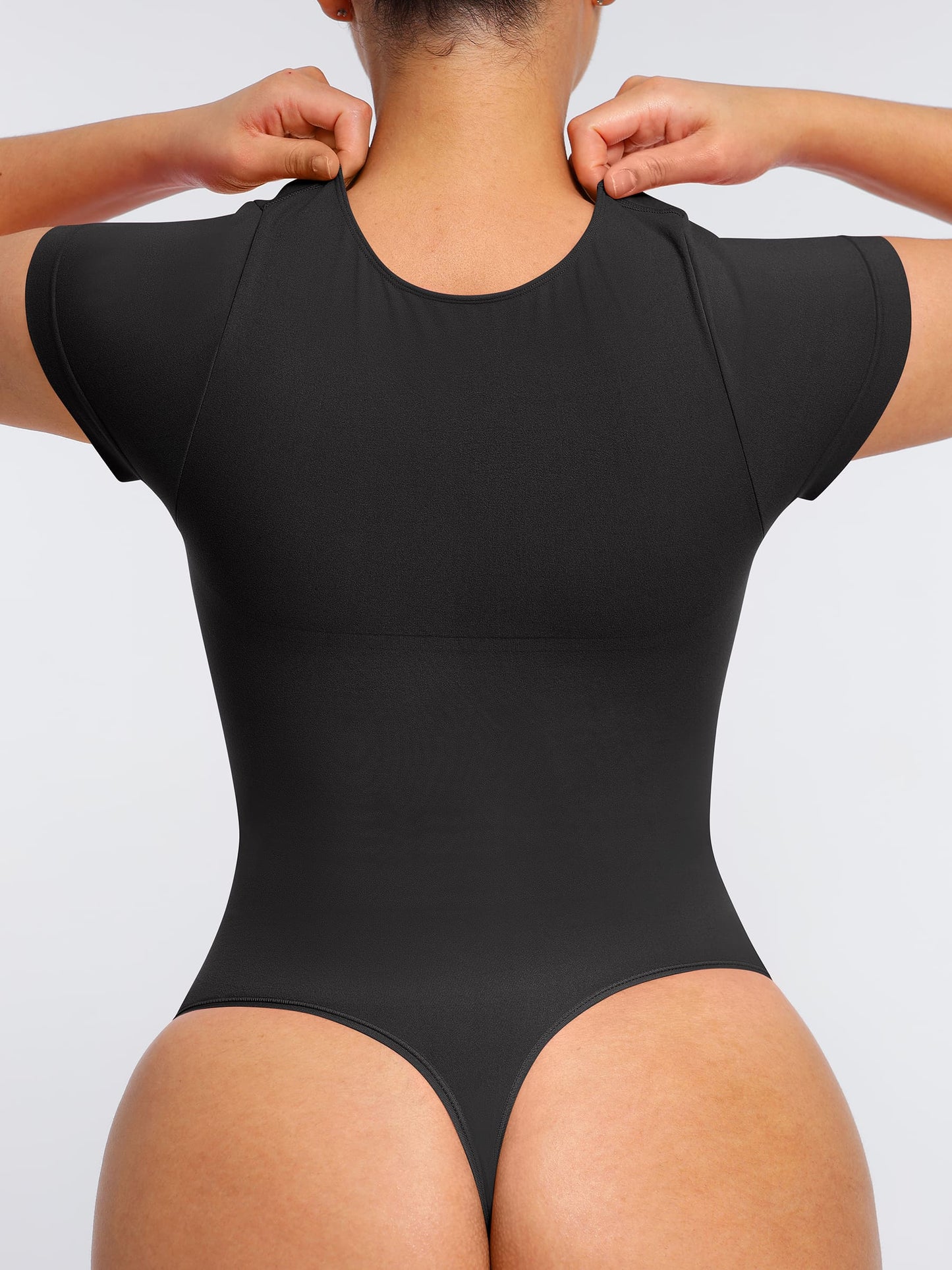 Feelingirl Tummy Control Seamless Short-Sleeve Bodysuit
