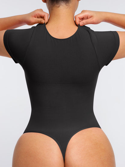 Feelingirl Tummy Control Seamless Short-Sleeve Bodysuit