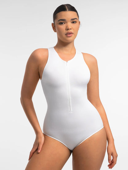 Feelingirl Seamless Tummy Control Invisible Zipper Shaping Bodysuit