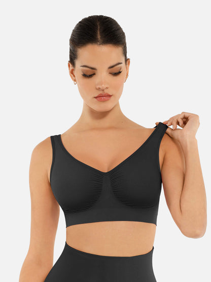 Feelingirl No Underwire Wide Straps Everyday Bra Bundle