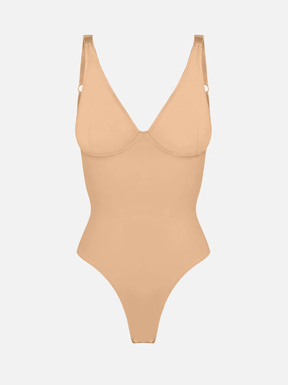 Feelingirl Deep V Neck Tummy Control Shapewear Bodysuit