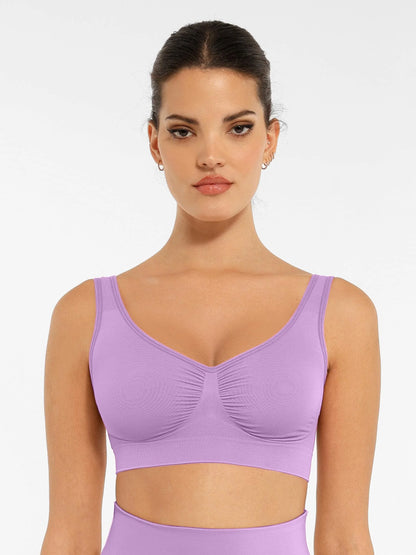 Feelingirl No Underwire Wide Straps Everyday Bra Bundle