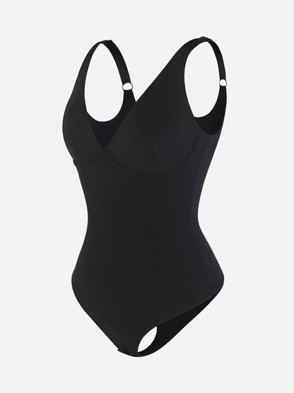 Feelingirl Deep V Neck Tummy Control Shapewear Bodysuit