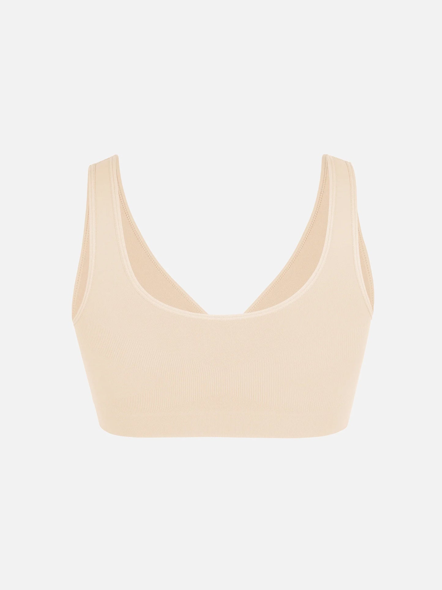Feelingirl Seamless Wide Straps Bra  & Seamless Tummy Control Brief Set
