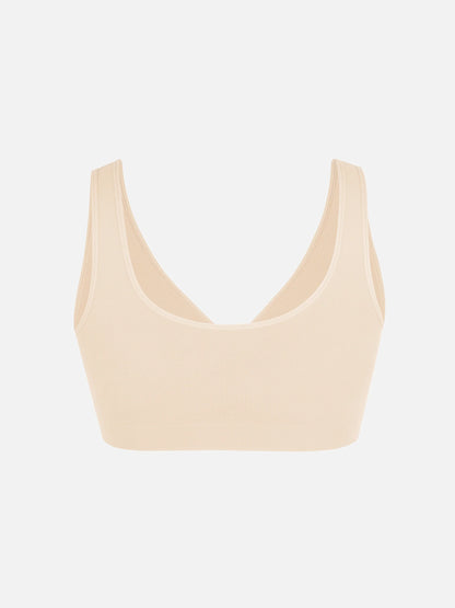 Feelingirl Seamless Wide Straps Bra  & Seamless Tummy Control Brief Set