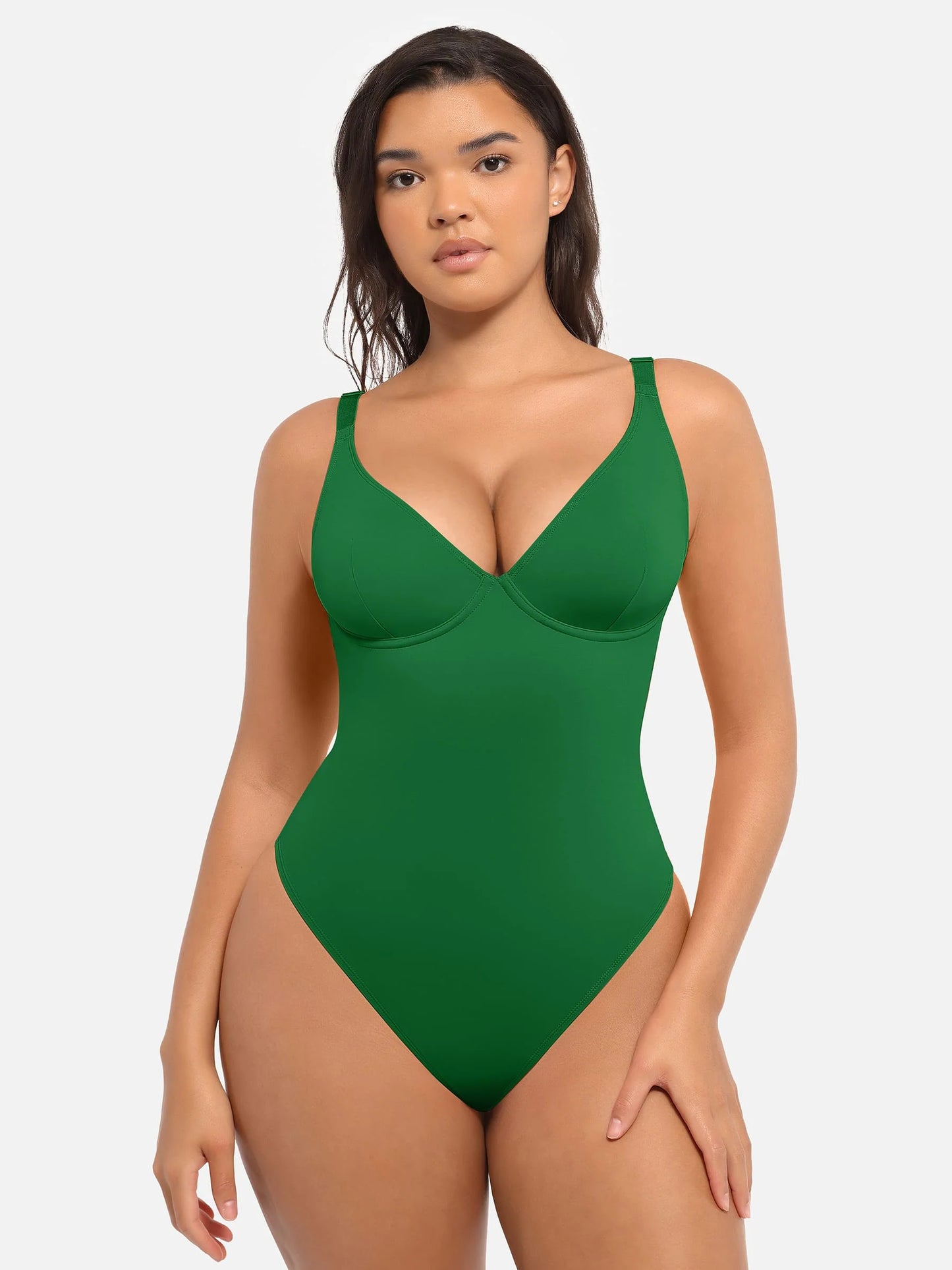 Feelingirl Deep V Neck Tummy Control Shapewear Bodysuit [BOGO]