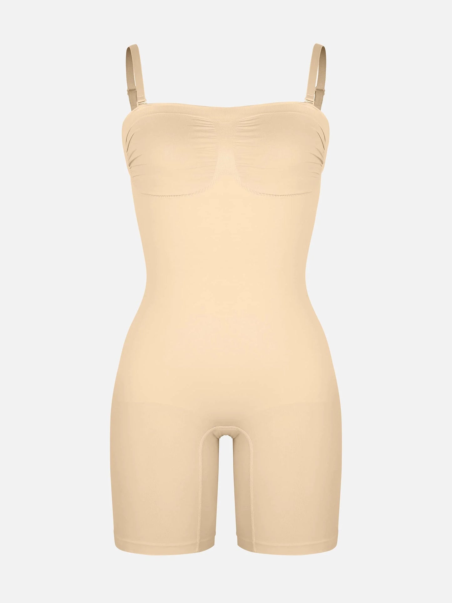 Feelingirl Seamless Strapless Bodysuit with Removable Straps
