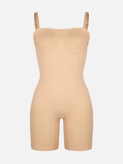 Feelingirl Seamless Strapless Bodysuit with Removable Straps
