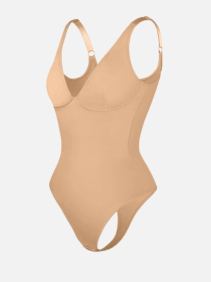 Feelingirl Deep V Neck Tummy Control Shapewear Bodysuit