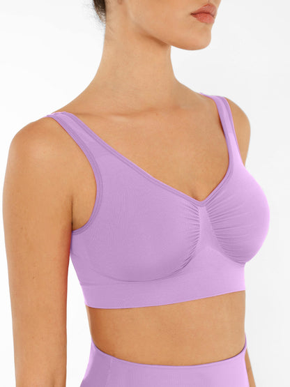 Feelingirl No Underwire Wide Straps Everyday Bra Bundle