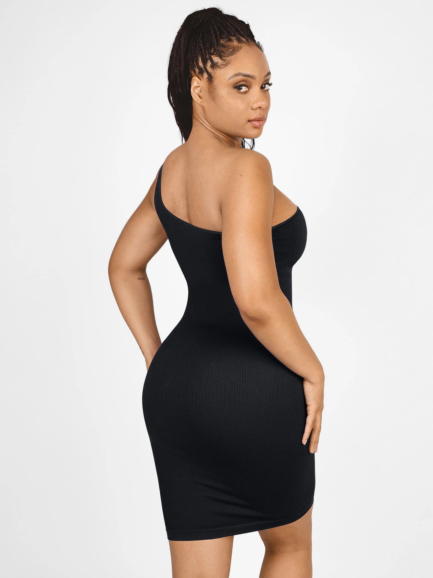 Feelingirl One-Shoulder Shaper Dress with Built-In Bra