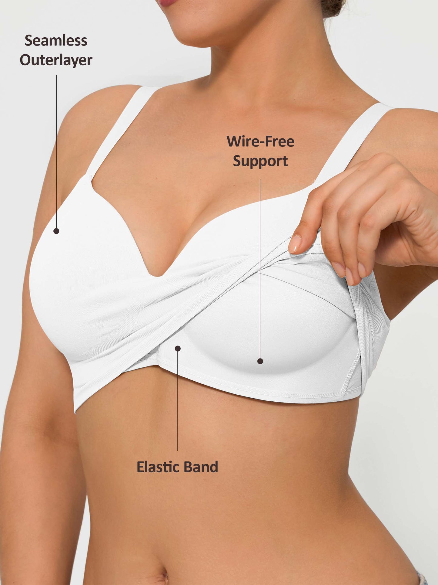Feelingirl Full Coverage Push-Up Comfort Wireless Bra