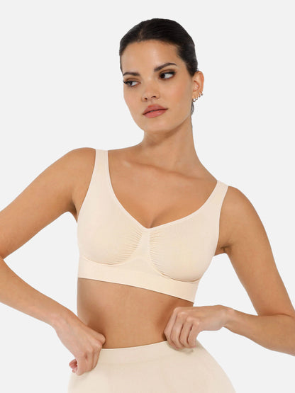Feelingirl No Underwire Wide Straps Everyday Bra Bundle