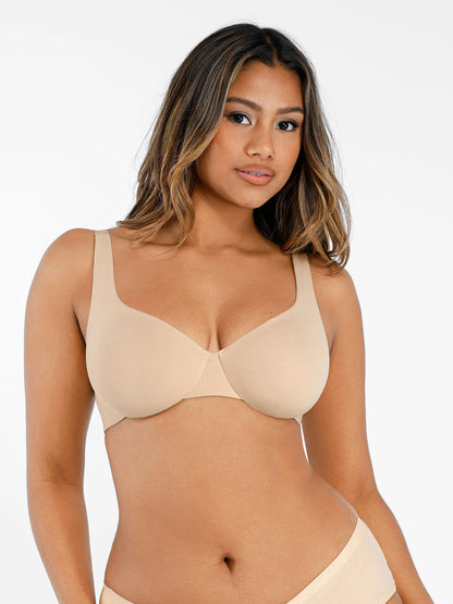 Feelingirl Underwire Adjustable Deep V-neck Bra Bundle
