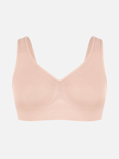 Feelingirl Seamless Wide Straps Bra  & Seamless Tummy Control Brief Set
