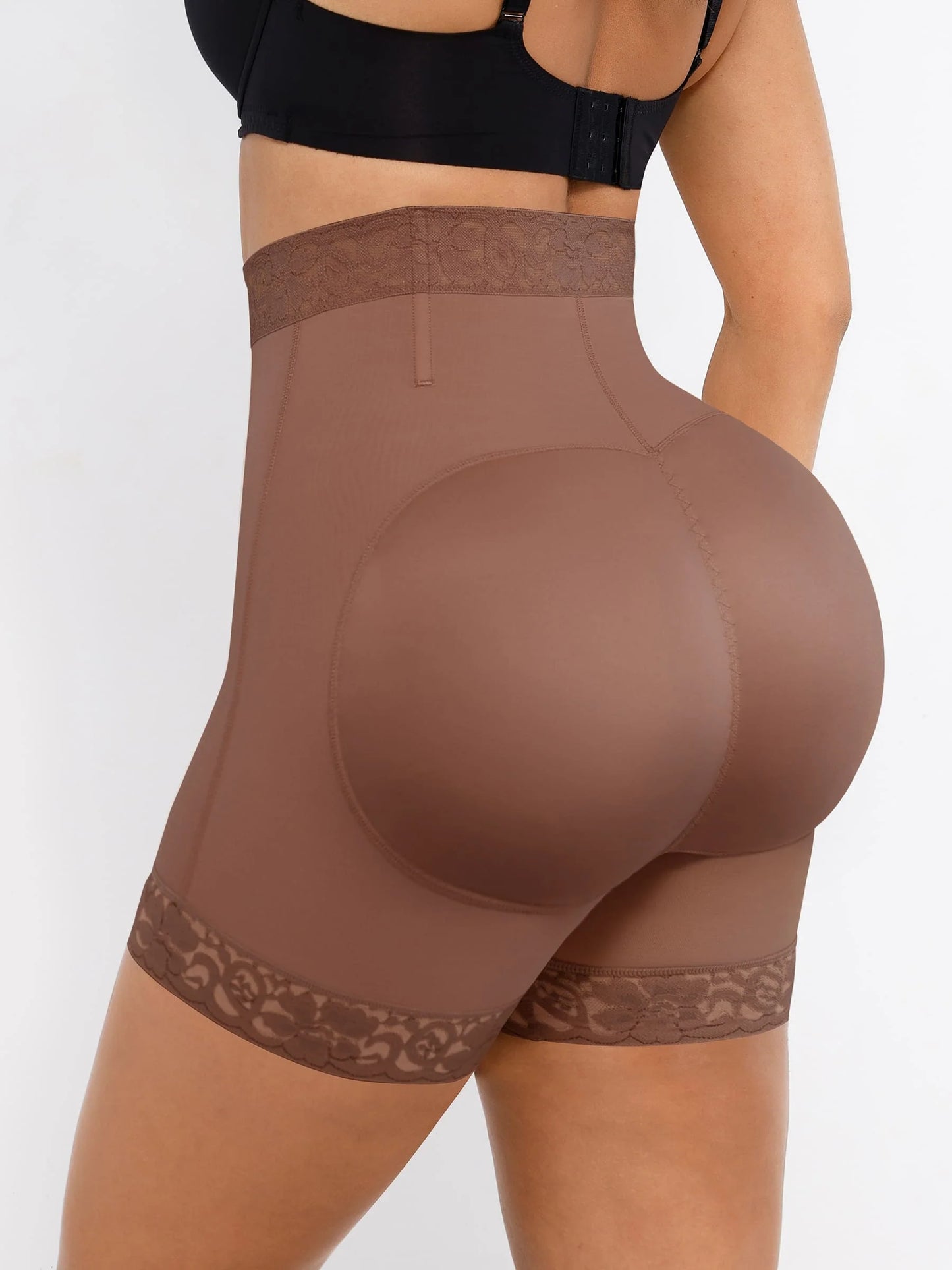 Feelingirl Tummy Control Shaping Shorts Butt Lifter with Clasps and Zipper
