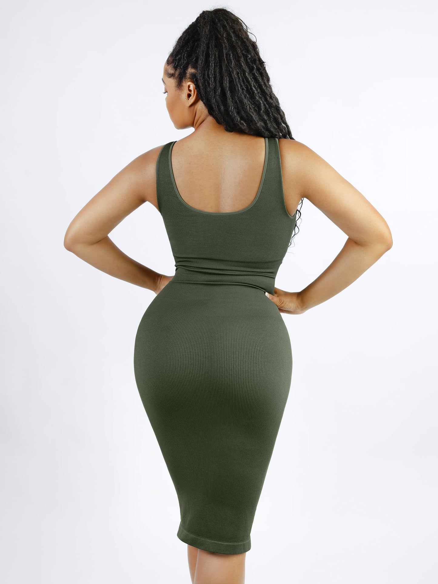 Feelingirl Seamless Eco-Friendly V-Neck Shaping Dress with Removable Pads