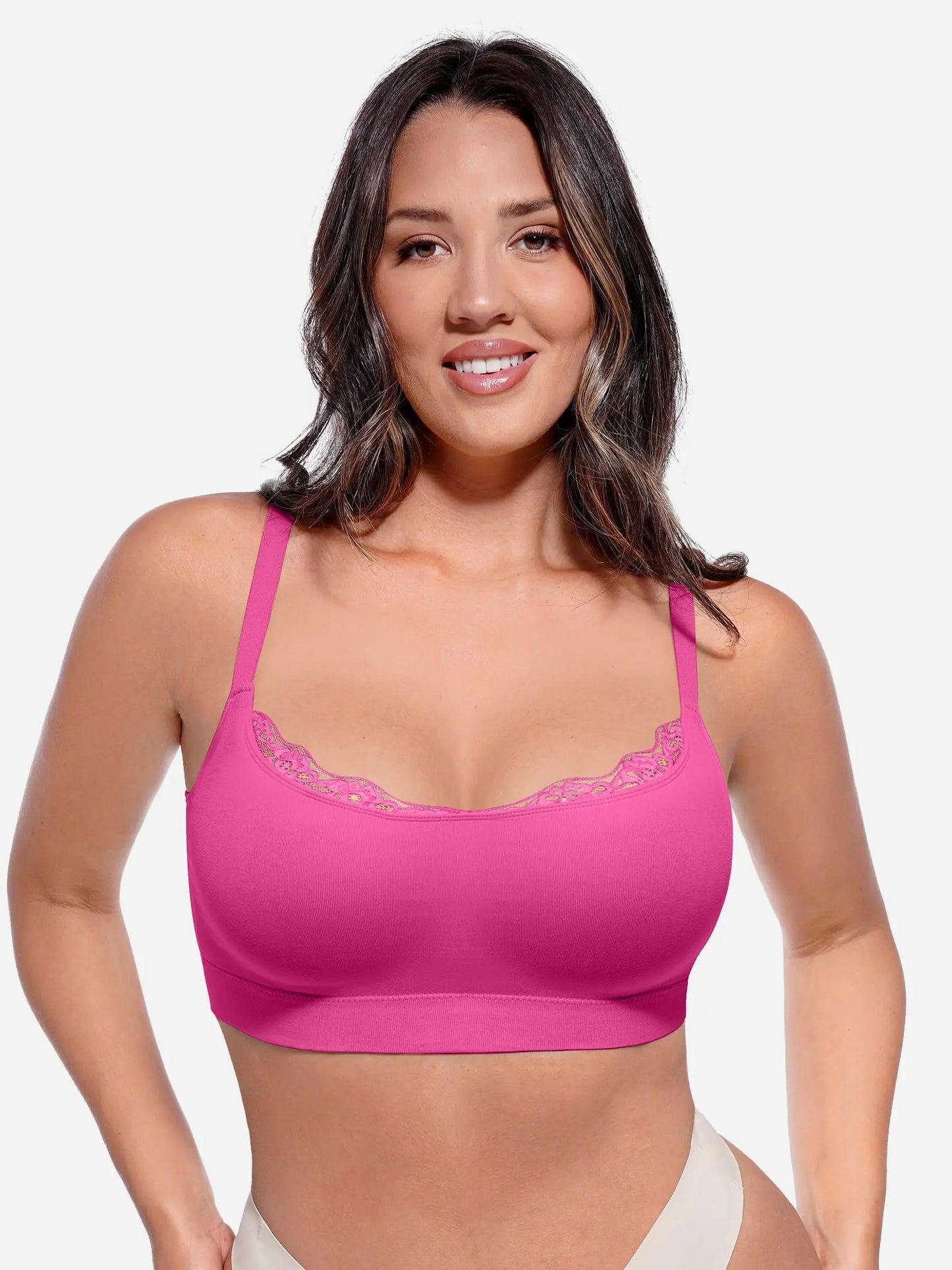 Feelingirl No Underwire Seamless Lace Everyday Bra