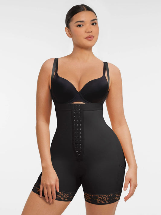 Feelingirl Butt Lifting Body Shaper with Zip Crotch Smooth Tummy Control