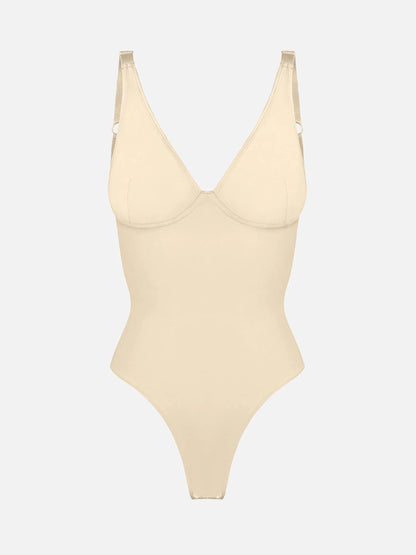 Feelingirl V Neck Tummy Control Bodysuit