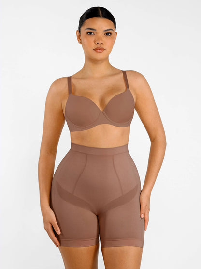 Feelingirl Seamless Comfort Mid Waist Tummy Control Panties Shaping Shorts