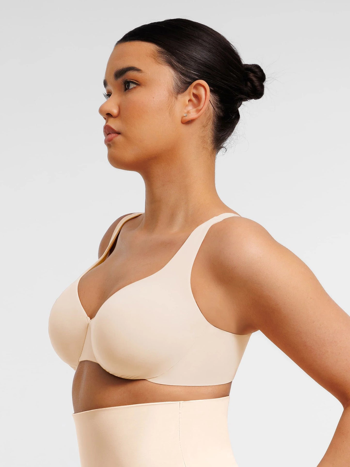 Feelingirl Adjustable Deep V-Neck Underwire Bra