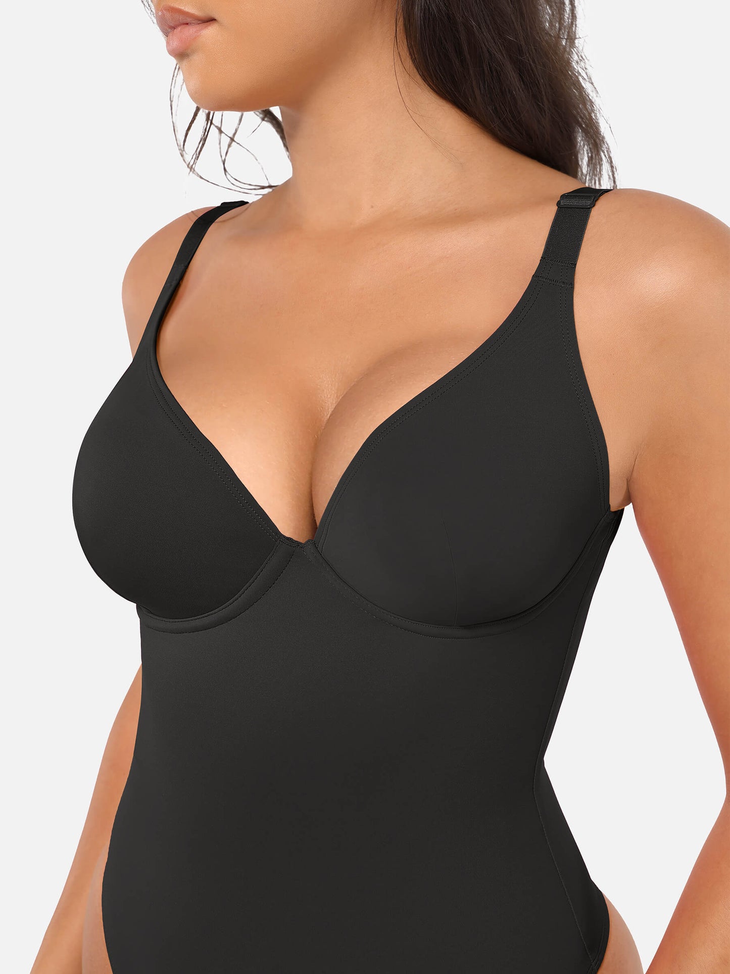 Feelingirl Deep V Neck Tummy Control Shapewear Bodysuit