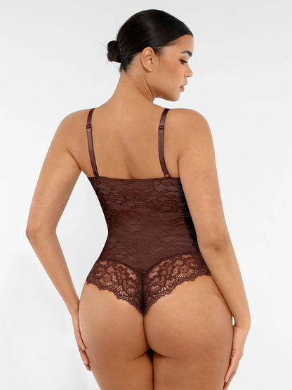 Feelingirl Lace V Neck Full Bodysuit Underwear [BOGO]