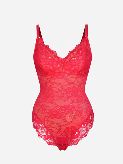 Feelingirl Lace V Neck Full Bodysuit Underwear [BOGO]