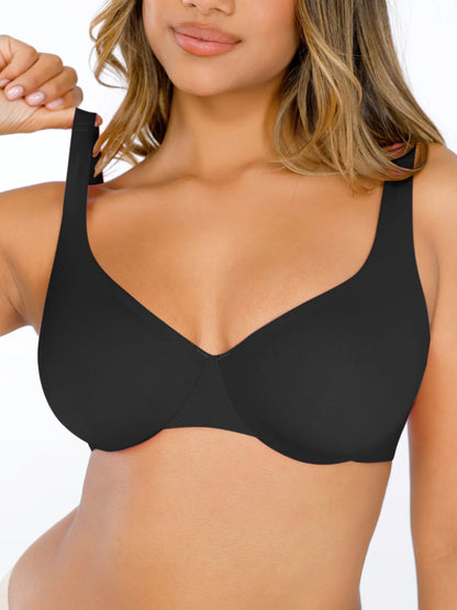 Feelingirl Underwire Adjustable Deep V-neck Bra