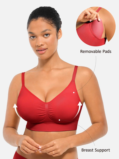 Feelingirl Seamless Everyday Bra with Built-In Soft Padding Bundle