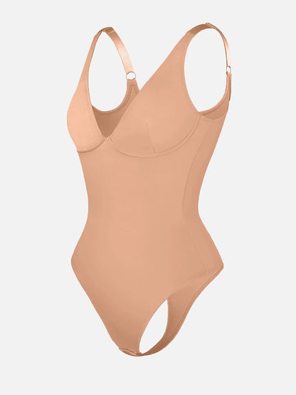 Feelingirl Deep V Neck Tummy Control Shapewear Bodysuit