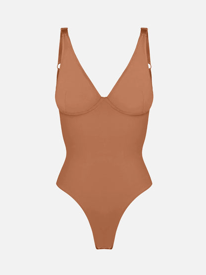 Feelingirl V Neck Tummy Control Bodysuit