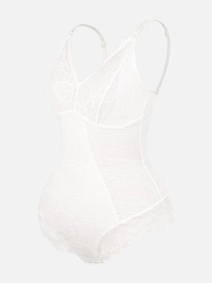 Feelingirl Lace V Neck Full Bodysuit