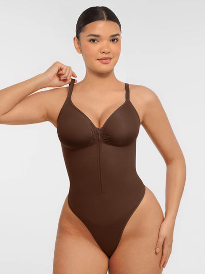 Feelingirl Tummy Control Seamless Zipper Shaping Bodysuit [BOGO]