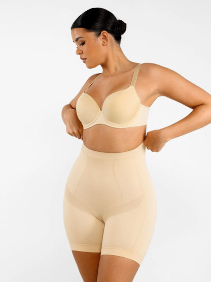 Feelingirl Seamless Comfort Mid Waist Tummy Control Panties Shaping Shorts
