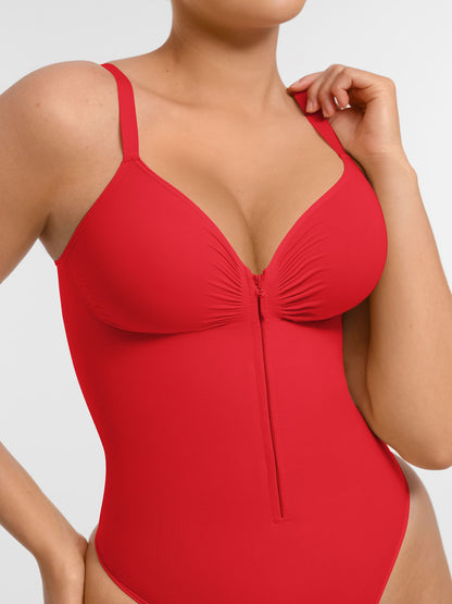 Feelingirl  Seamless Shaping Tummy Control Zipper Bodysuit